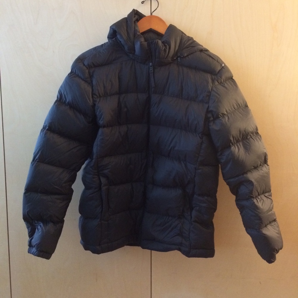 Indigo Bank sz XL puffer jacket charcoal black